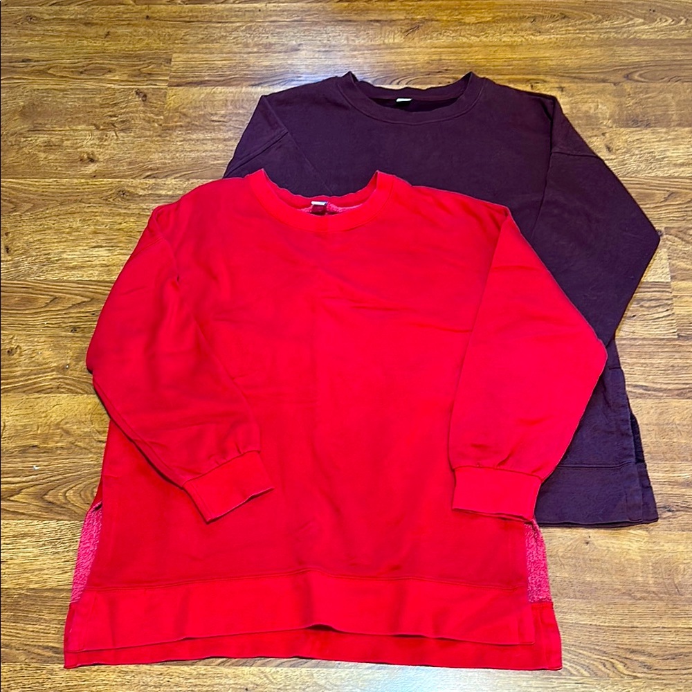 Old Navy Crewneck Tunic Sweatshirts Lot of 2